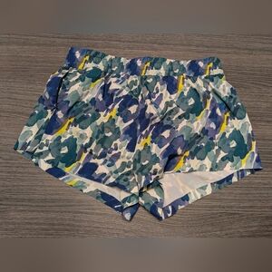 Dip Camouflage Athletic Shorts - Blue, Green, Yellow